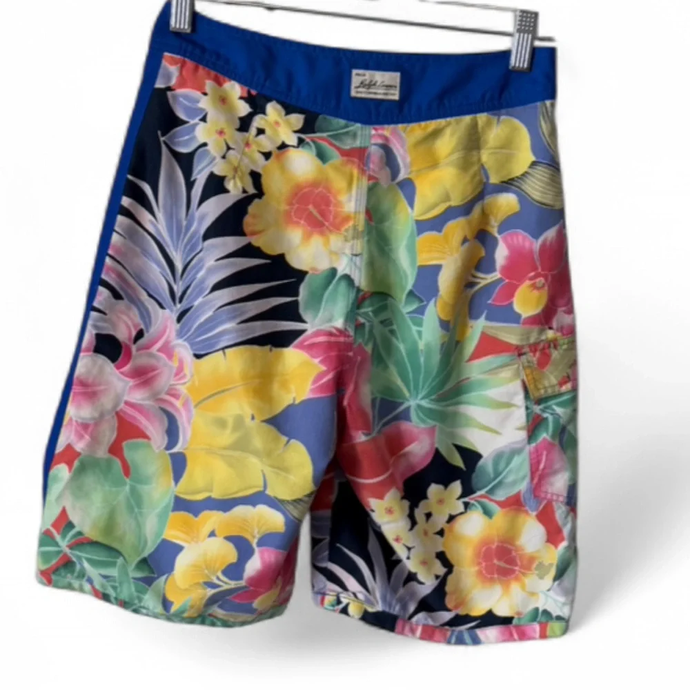 Vintage Polo by Ralph Lauren Multicolored Floral Swim‎ Trunks